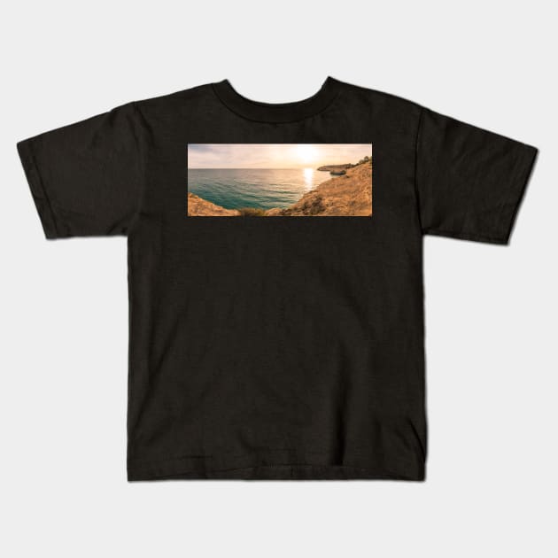 Benagil Beach in Algarve Kids T-Shirt by homydesign